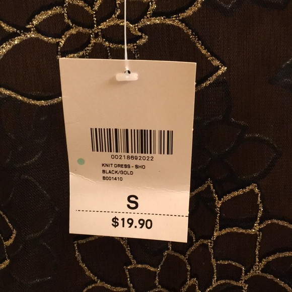 Gold Sparkle Mesh Dress - Picture 3 of 3